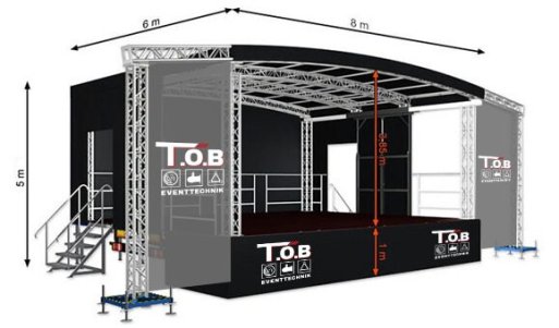 Trailerbühne R48 aufgebaut